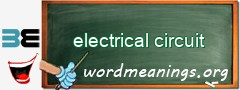 WordMeaning blackboard for electrical circuit